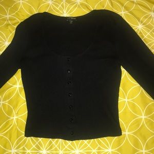 Express black cropped long sleeve